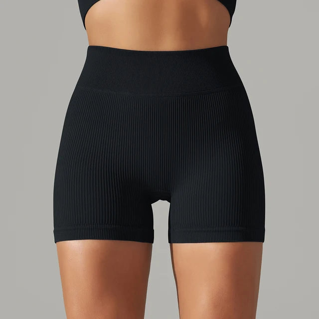 Seamless High Waist Yoga Gym Shorts