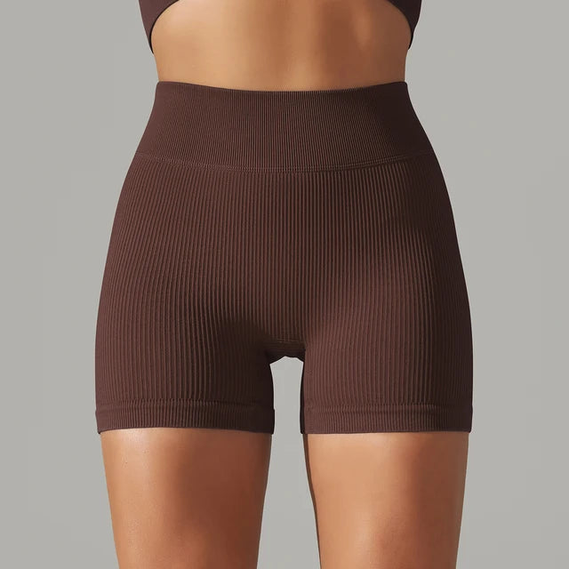 Seamless High Waist Yoga Gym Shorts