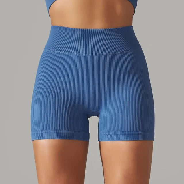 Seamless High Waist Yoga Gym Shorts